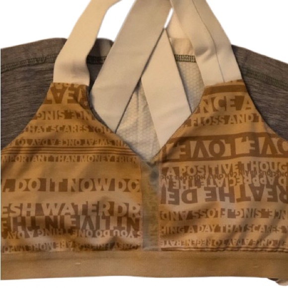 Lululemon Push Your Limits Gray White Tank Size 6 EUC - Picture 6 of 10